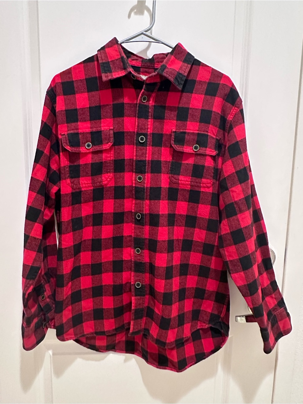 JACHS Red and Black Buffalo Plaid Flannel Shirt